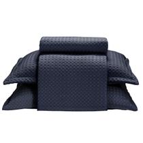 Kit Colcha Casal Döhler Provença Azul Marinho 3 peças