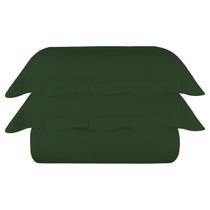 Kit Colcha Casal Dupla Face 3 Peças Ultrasonic Lisa Marcia Musgo