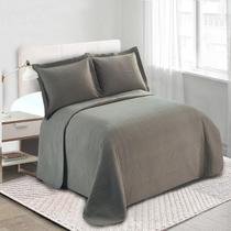 Kit Colcha Casal Loft 220X240Cm 3 Peças Marrom 18-1110