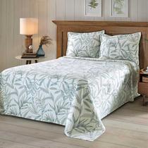 Kit Colcha Casal Piquet Dohler Favo Estampado 3 Pçs 100% Algodão
