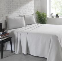 Kit Colcha Casal Piquet Liso Prata Dohler