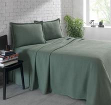 Kit Colcha Casal Piquet Liso Verde Dohler