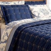 Kit Colcha Casal Queen Laurence 200fio Bordado Super Elegante Kit Colcha Casal Queen Laurence 200fio Bordado Super Elegante