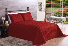 Kit Colcha cobre leito 03 peças cama Casal Bordado Matelado.