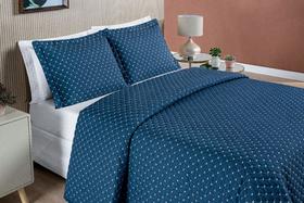 Kit Colcha Cobre Leito 03 Peças - Linha Ravena - Cama Casal Padrão - Queen - King