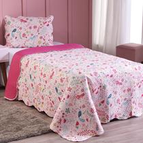 Kit Colcha Cobre Leito 2 Peças Solteiro Dupla Face Estampado Teen Kids Bouti Com Porta Travesseiro Infantil Menino Menina