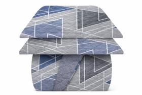 Kit Colcha Cobre Leito 3 Peças Casal Maior Estampado Ultrassonic Dupla Face Matelassê Realce Premium