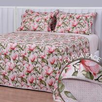 Kit Colcha Cobre Leito 3 Peças Dupla Face Queen Casal Super King Magnólia Habitat