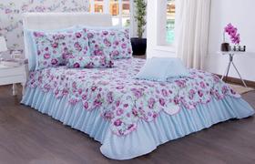 Kit Colcha Cobre Leito Belize Casal Queen 06 Pçs