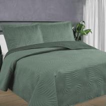Kit Colcha Cobre Leito Cama Casal Queen Dupla Face 3 Peças 200 Fios Matelado Brisa Luxo Toque Macio Aveludado