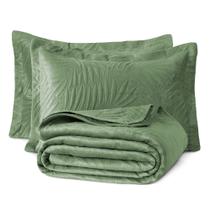 Kit Colcha Cobre Leito Cama Casal Queen Dupla Face 3 Peças 200 Fios Matelado Brisa Luxo Toque Macio Aveludado