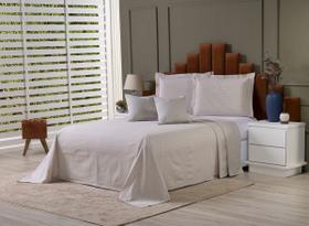 Kit Colcha Cobre Leito Cama de Casal Tecido Rústico Topázio + Capas de Almofada 5 Peças Kit Colcha Cobre Leito Cama de Casal Tecido Rústico Topázio + Capas de Almofada 5 Peças