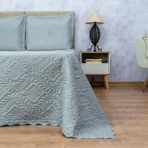Kit Colcha Cobre Leito Camili Super King Dupla Face 3 Peças Ultrassônico
