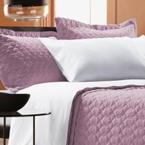 Kit Colcha / Cobre Leito Casal 180 Fios Premier Andreza Rosa Kit Colcha / Cobre Leito Casal 180 Fios Premier Andreza Rosa