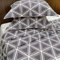 Kit Colcha / Cobre Leito Casal 200 fios Estampado - Andreza Kit Colcha / Cobre Leito Casal 200 fios Estampado - Andreza