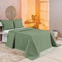 Kit Colcha Cobre Leito Casal 300 Fios Matelado c/ 2 Porta Travesseiros - 3 Peças Kit Colcha Cobre Leito Casal 300 Fios Matelado c/ 2 Porta Travesseiros - 3 Peças