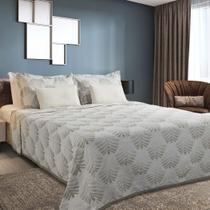 Kit Colcha Cobre Leito Casal 3Pç Montblanc Folhagem Verde Kit Colcha Cobre Leito Casal 3Pç Montblanc Folhagem Verde