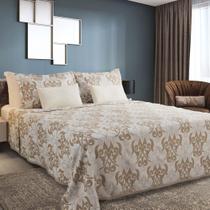 Kit Colcha Cobre Leito Casal 3Pç Montblanc Imperial Creme Kit Colcha Cobre Leito Casal 3Pç Montblanc Imperial Creme