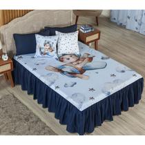 Kit Colcha Cobre Leito Casal 7 Peças Estampas Infantil Meninos Meninas, Decoração, Quarto