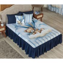 Kit Colcha Cobre Leito Casal Infantil 7 Pcs Estampado, Decoração, Bebê, Quarto