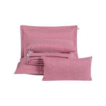 Kit Colcha Cobre Leito Casal King Bordado Urbany Hipercal 400 Fios Dupla Face 7 Peças