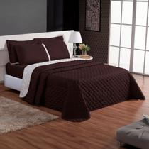 Kit Colcha Cobre Leito Casal King Size 3 Peças Dupla Face Cobreleito Super King Jogo Roupa de Cama Gigante - F.V Enxovais