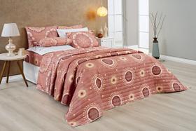 Kit Colcha Cobre Leito Casal Padrão 3 peças floreal 200 fios Kit Colcha Cobre Leito Casal Padrão 3 peças floreal 200 fios