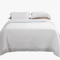 Kit Colcha Cobre Leito Casal Paradise Branco Bordado Jolitex