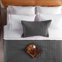 Kit Colcha / Cobre Leito Casal Prestige - Andreza Chumbo Kit Colcha / Cobre Leito Casal Prestige - Andreza Chumbo