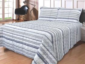 Kit Colcha Cobre Leito Casal Queen 100% Algodão 300 Fios 3 Peças