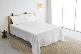 Kit Colcha Cobre leito Casal Queen 3 Peças Versatil Branco