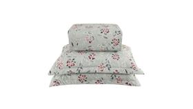 Kit Colcha/Cobre Leito Color Solteiro Estampado - 1 Porta Travesseiro Têxtil Arte