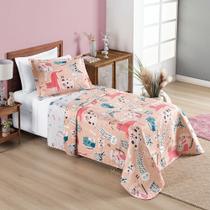 kit Colcha Cobre Leito Com 2 Peças Infantil Estampado - Meninos E Meninas