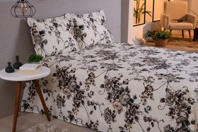 Kit Colcha Cobre Leito Cris Casal Padrão 03 Peças Tecido Piquet Estampado