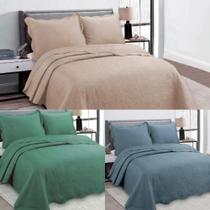 Kit Colcha Cobre Leito Fiore Super King Dupla Face 3 Peças
