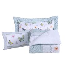 Kit Colcha Cobre Leito Infantil 4 Peças Solteiro Poliéster 300 Fios Diversas Estampas Menina