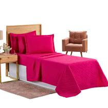 Kit Colcha Cobre Leito Jogo Cama Coxa Cocha Edredom Solteiro 2 Peças Quarto Menina Simples Pink Rosa Kit Colcha Cobre Leito Jogo Cama Coxa Cocha Edredom Solteiro 2 Peças Quarto Menina Simples Pink Rosa