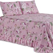 Kit Colcha Cobre Leito King 200 Fios Toque Macio 3 Peças com Porta Travesseiro Kit Colcha Cobre Leito King 200 Fios Toque Macio 3 Peças com Porta Travesseiro