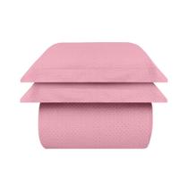 Kit Colcha / Cobre Leito King Slick Square Sultan Rosa Kit Colcha / Cobre Leito King Slick Square Sultan Rosa