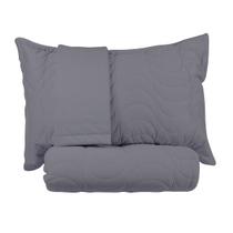 Kit Colcha Cobre Leito Matelado Casal 3 Peças Dupla Face