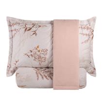 Kit Colcha Cobre Leito Matelado Casal 3 Peças Dupla Face