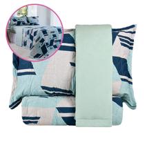Kit Colcha Cobre Leito Matelado Casal 3 Peças Dupla Face