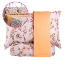 Kit Colcha Cobre Leito Matelado Casal 3 Peças Dupla Face