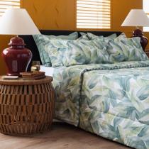 Kit Colcha / Cobre Leito Queen 180 Fios Estampado Andreza Kit Colcha / Cobre Leito Queen 180 Fios Estampado Andreza