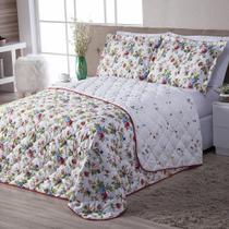 Kit Colcha Cobre Leito Queen 3 Pçs Aurora Floral