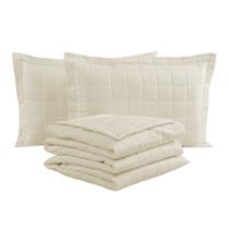 Kit Colcha Cobre Leito Queen 3 Peças Berlim Matelado Dupla Face Kit Colcha Cobre Leito Queen 3 Peças Berlim Matelado Dupla Face