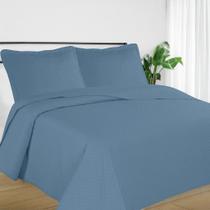 Kit Colcha Cobre Leito Queen 3 Peças Com Porta Travesseiro Varias Cores Lisa Habitat Flor