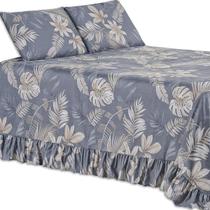 Kit Colcha Cobre Leito Queen 400 Fios Toque Macio 3 Peças com Porta Travesseiro