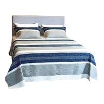 Kit Colcha Cobre Leito Queen Estampado Dupla Face Lepper