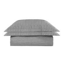 Kit Colcha / Cobre Leito Queen Panama - Marken Fassi Cinza